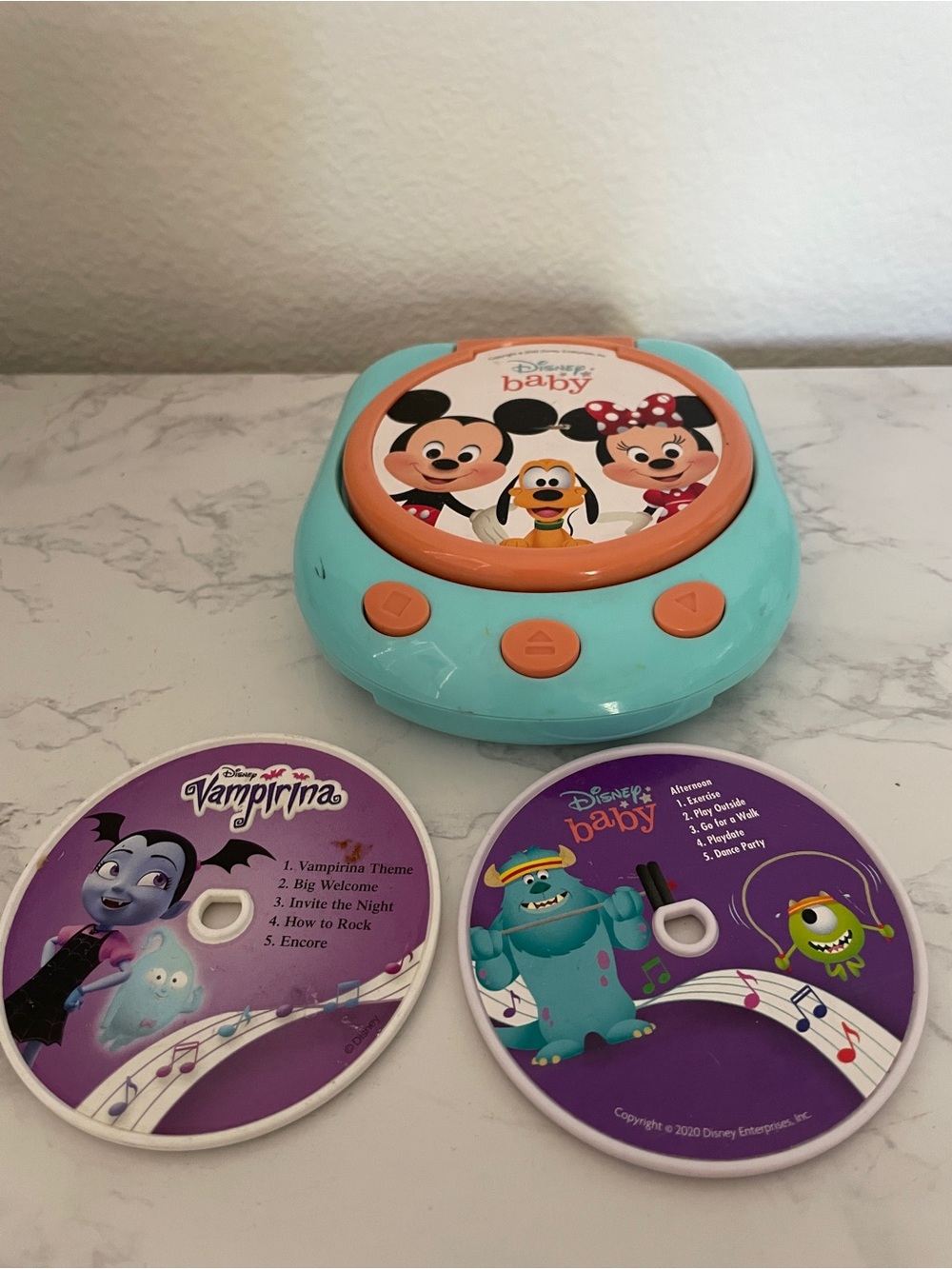 Disney Baby CD Player Plus Character Discs Monsters Inc & Vampirina